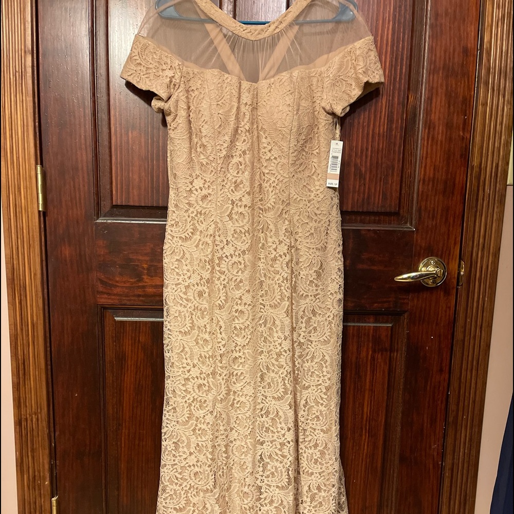 Size 12P Champagne color mother of the bride dress.  NWT